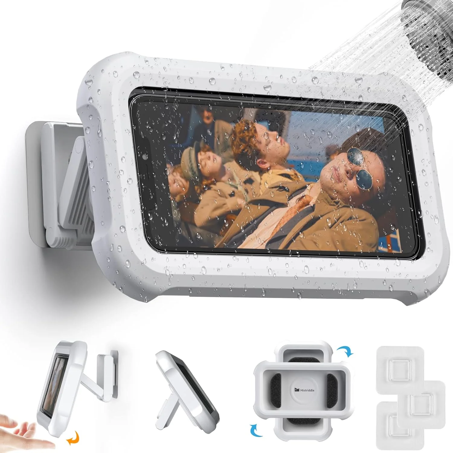 ShowerPod™ | 480° Waterproof Phone Mount for Bathroom